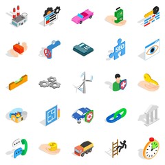 Obraz premium Commercial icons set, isometric style