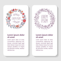 Floral frame. Vector illustration