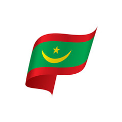 Obraz premium Mauritania flag, vector illustration