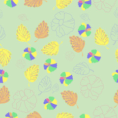 Floral seamless  pattern . Hand drawn.