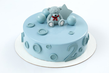Baby cake on white background