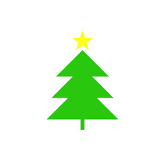 Christmas tree vector icon. Logo christmas tree.