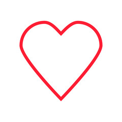 Heart line icon. Red heart vector icon. Love.