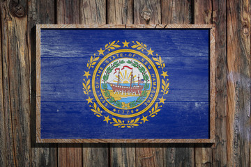 Wooden New Hampshire flag