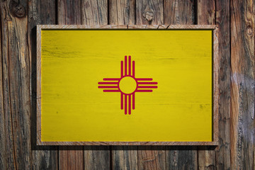 Wooden New Mexico flag
