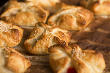 patties with meat in puff pastry