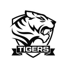 tigers logo design vector