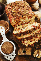 Beetroot pie with walnuts