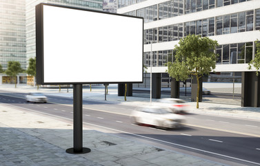 billboard al city street - obrazy, fototapety, plakaty