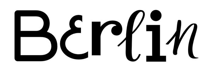 BERLIN, GERMANY custom letters icon