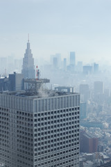東京・新宿・都庁より・霧