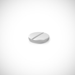 Realistic pill. Illustration isolated on background. Graphic concept for your design
