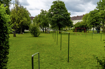 backyard with playground