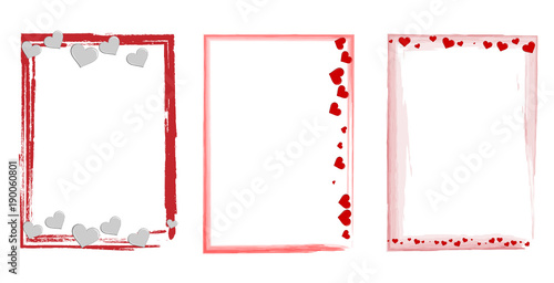 Fototapete Set Mit Verschiedene Rote Rahmen Mit Herzen Liebe Hintergrund Sonne Fleckl