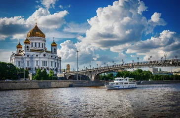 Deurstickers Cathedral of Christ the Saviour. Russia,Moscow © Tryfonov