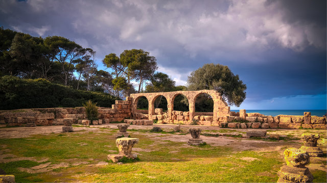Ruin of Christian church in Tipasa, Algeria
