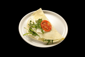piadina with squaquerone cheese