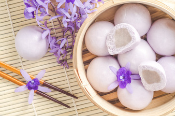 Purple sweet taro steamed bun