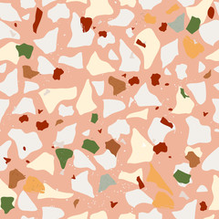 Set of Beautiful Terrazzo Seamless Pattern : Vector Illustration