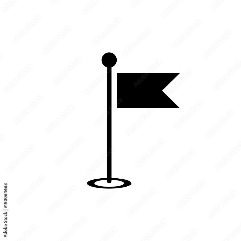 Poster flag isolated flat web mobile icon vector sign symbol button element silhouette illustration eps
