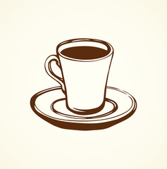 Cup of coffee. Vector drawing