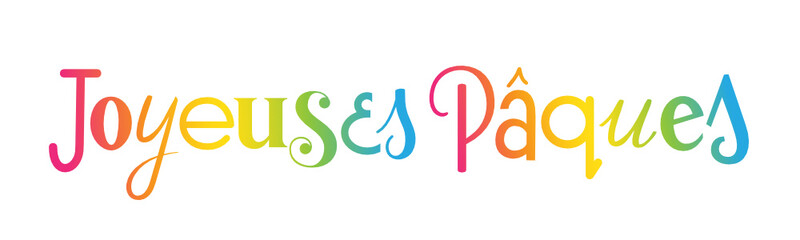 Bannière « JOYEUSES PAQUES » © HowLettery Studio