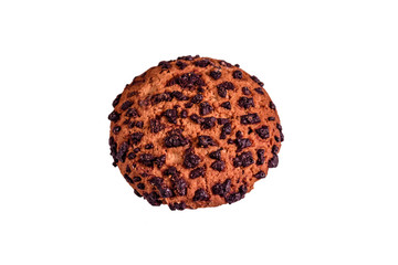 Chocolate chip cookie isolated on a white background