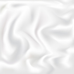 Obraz premium Satin fabric. Silk. Vector background. White.