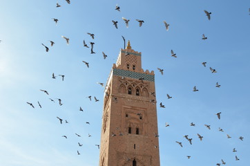 Marrakech, Morocco. November 23, 2012. The Koutoubia mosque, Marrakech