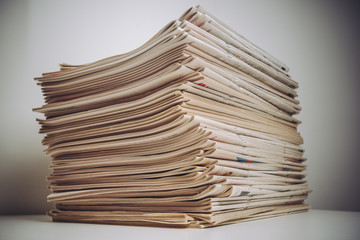 Stack of newspapers