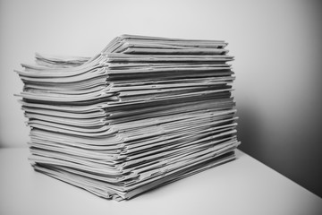 Stack of newspapers