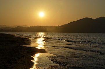 Fototapeta na wymiar Greece Sunset