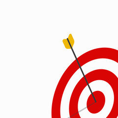 Target sign with arrow