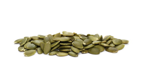 Pumpkin seeds isolated on white background
