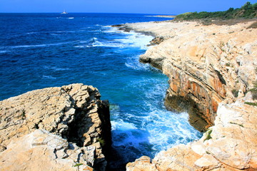 rough nature in national park Kamenjak, Pula, Croatia
