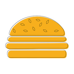 contour burgers with a shifted yellow fill