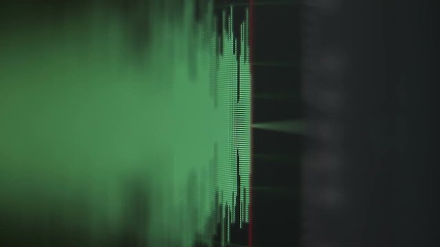 Audio specturm green colour Recording studio