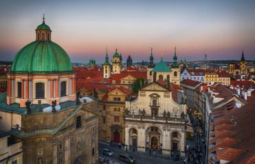 Fototapeta na wymiar Prague at sunset. Image of Prague, capital city of Czech Republic