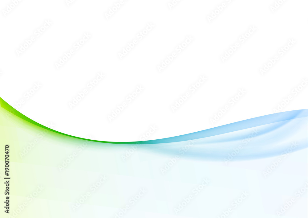 Wall mural minimalistic soft light abstract swoosh wave border layout