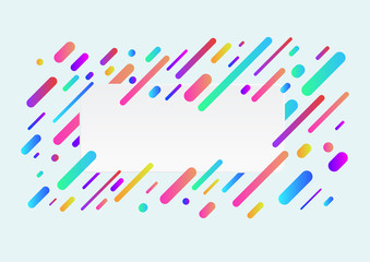 Thin bright neon lines banner layout template