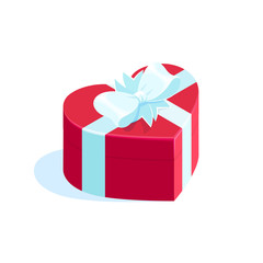 Isometric gift isolated on white background.