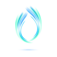 Vector abstract background with soft blue waves. Background for presentation, booklet, leaflet.