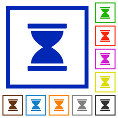 Hourglass flat framed icons