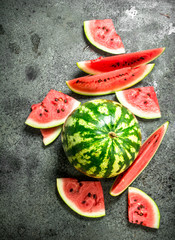 Fresh ripe watermelon.