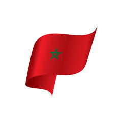 Morocco flag, vector illustration