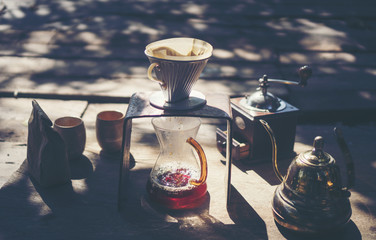 Obraz na płótnie Canvas Drip Brew Coffee Caffeine Filter Flavor Mug Cup Concept