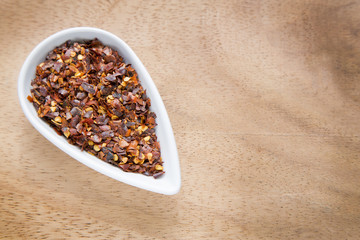 Drying and crushing of red chili