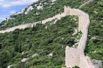 old walls of Ston, Croatia