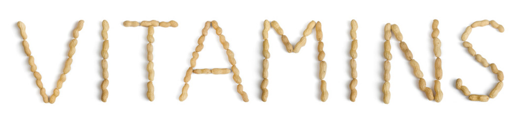 Word Written Using Letters Made with Peanuts