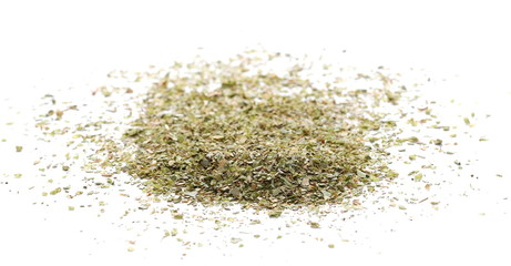 Dry marjoram isolated on white background